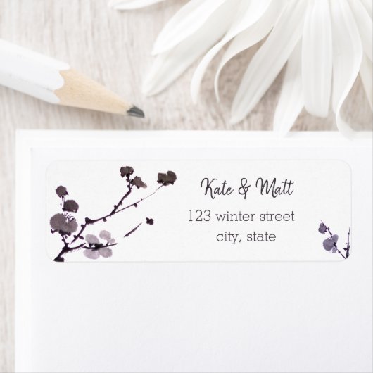 梅花墨絵 ラベル (インサイチュ)