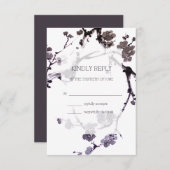 梅花墨絵 出欠カード (正面/裏面)