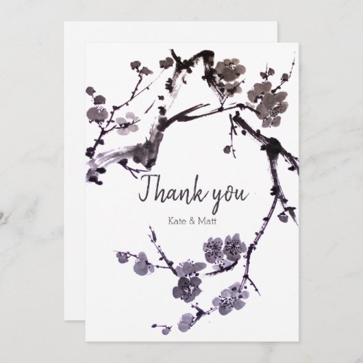 梅花墨 サンキューカード (正面/裏面)