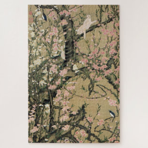 梅花小禽図, 若冲 Plum Blossoms & Small Birds, Jakuchū ジグソーパズル