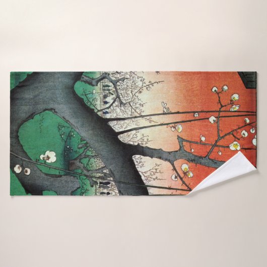 梅花広重 バスタオル (バスタオル)