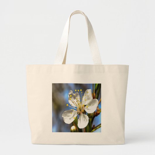 梅花植物芸術 ラージトートバッグ (正面)