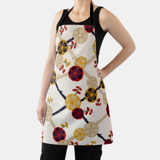 梅花模様日本のデザイン エプロン (インサイチュ)