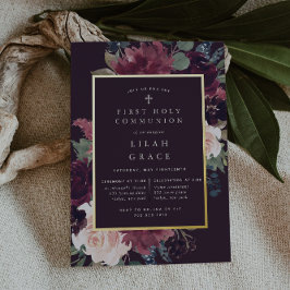 梅花第一聖餐会 箔招待状