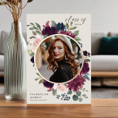 梅花箔の写真卒業発表 箔招待状