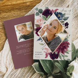 梅花 |フォイルフォト卒業発表 箔招待状