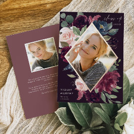 梅花 |フォイルフォト卒業発表 箔招待状