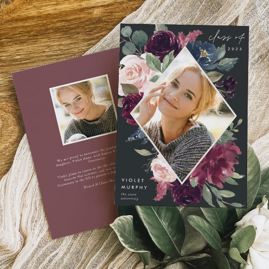 梅花 |写真卒業のお知らせ 案内状