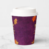 梅葉の食べ飲み物と感謝 紙コップ (左)