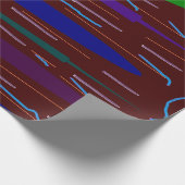 梅葡萄色模様の茶色 ラッピングペーパー (角)