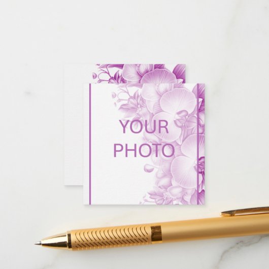 梅蘭と白結婚蘭 エンクロージャーカード (正面/裏面インサイチュ)