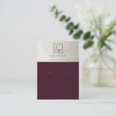 梅酒エレガント銀ロゴイヤリングディスプレー 名刺 (スタンド正面)