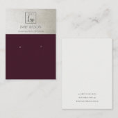 梅酒エレガント銀ロゴイヤリングディスプレー 名刺 (正面/裏面)