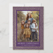 梅金ゴールドキラキラミニマル輝くクリスマスツリーの写真 シーズンカード (正面)