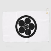 梅鉢スタイル丸ゴルフタオル梅花 ゴルフタオル (横)