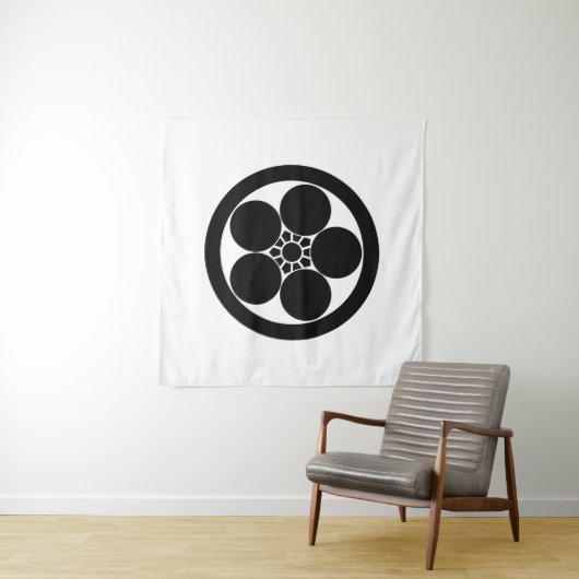 梅鉢スタイル梅 タペストリー (インサイチュ(横))