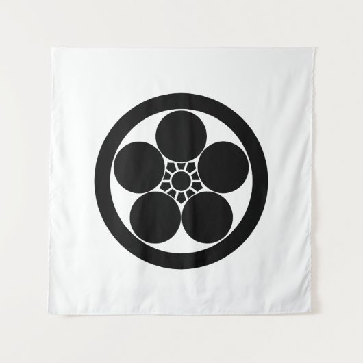 梅鉢スタイル梅 タペストリー (正面)