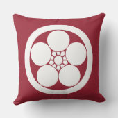 梅鉢 – スタイルの梅が円状に咲く クッション (裏面)