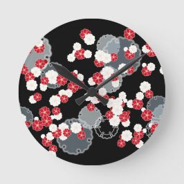 梅雪リングや輪元旦 ラウンド壁時計