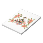 梟と鯉/Anフクロウと鯉 ノートパッド (回転)