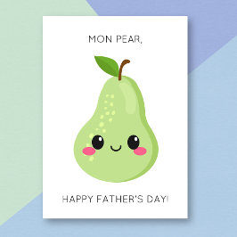 梨おもしろいフルーツプン父の日用カード カード