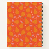 梨お洒落の実のパターンパーソナライズされたレシピ  ノートブック (裏面)