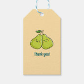 梨が礼を言う ギフトタグ (正面)