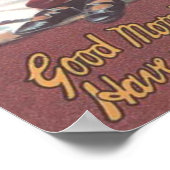 梨せっけんガール猫を洗う ポスター (角)