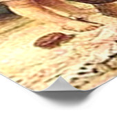 梨せっけん子供たち犬を洗う ポスター (角)