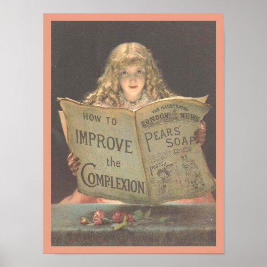 梨せっけん色の広告 ポスター (正面)