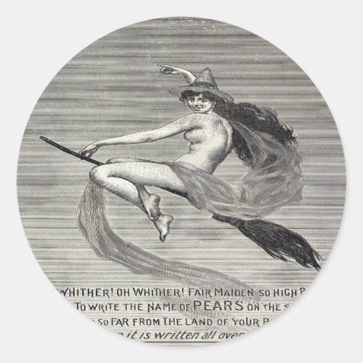 梨せっけん魔女 ラウンドシール (正面)