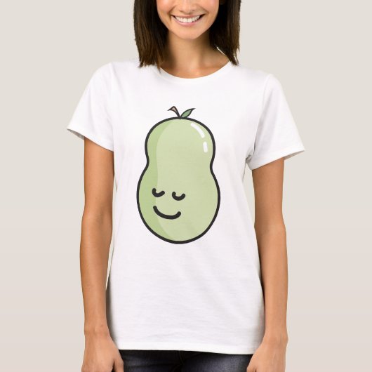 梨とスマイル Tシャツ (正面)