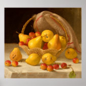 梨とリンゴのバスケット ポスター (正面)