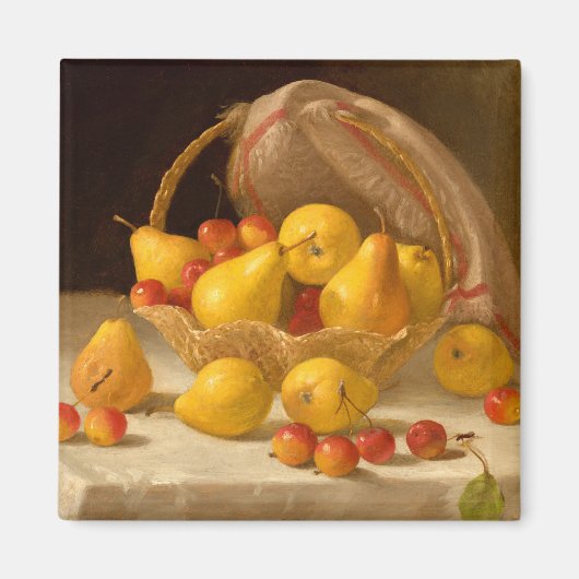 梨とリンゴのバスケット マグネット (正面)