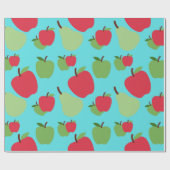 梨とリンゴの果柄 ラッピングペーパー (フラット)