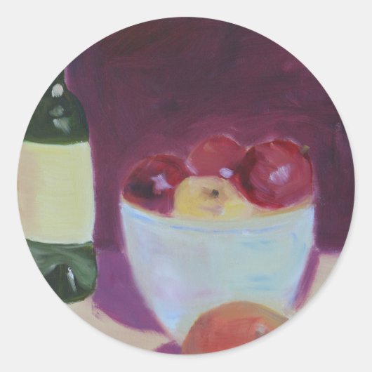 梨とリンゴ ラウンドシール (正面)