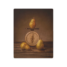 梨とヴィンテージスケールウォールアート