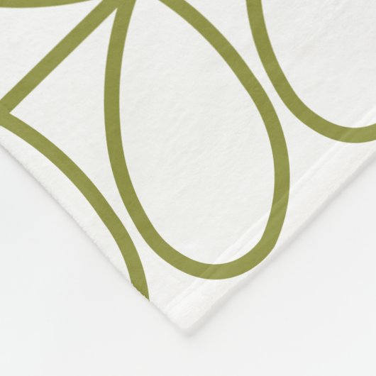 梨と白リニアステム石板、レトロスタイル フリースブランケット (角)