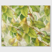 梨と葉 ラッピングペーパー (フラット)