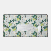 梨と蜂の入ったフローラガーデンキッチン デスクマット (キーボード&マウス)