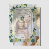 梨と蜂の植物園の花のガーデン ブライダルシャワー ベラム紙招待状 (オフセット (カップル))