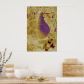 梨と蝶ポスター ポスター (キッチン)