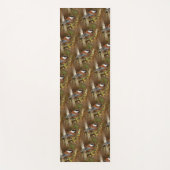 梨に栗の実が付いたかわいい《鳥》アメリカゴガラ ヨガマット (正面)