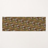 梨に栗の実が付いたかわいい《鳥》アメリカゴガラ ヨガマット (正面(横))