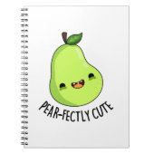 梨のかわいいフルーツ梨プリン ノートブック (正面)