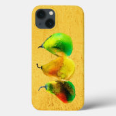 梨のアートかわいい水の色のフルーツCase-Mate iPhone ca Case-Mate iPhoneケース (裏面)