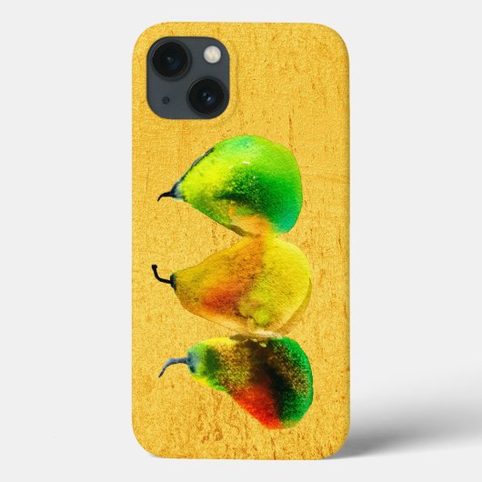 梨のアートかわいい水の色のフルーツCase-Mate iPhone ca Case-Mate iPhoneケース (裏面)