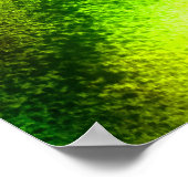 梨のアートかわいい水色の果物 ポスター (角)