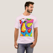 梨のアーポップ・アートのト Tシャツ (正面フル)
