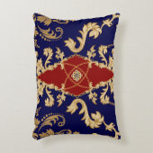 梨のエレガント果実：ヴィンテージシームレス アクセントクッション (正面(垂直))